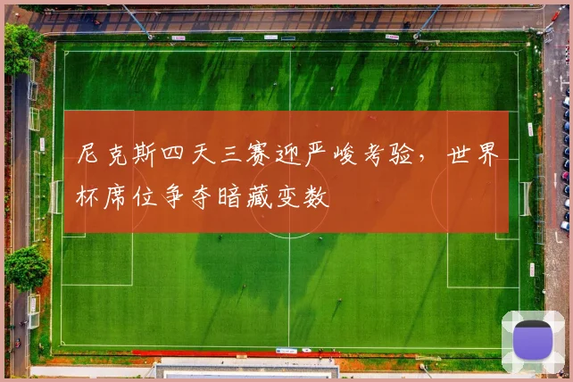 尼克斯四天三赛迎严峻考验，世界杯席位争夺暗藏变数